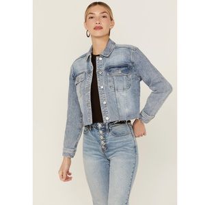 NWOT Cleo + Wolf Wilshire Cropped Denim Jacket